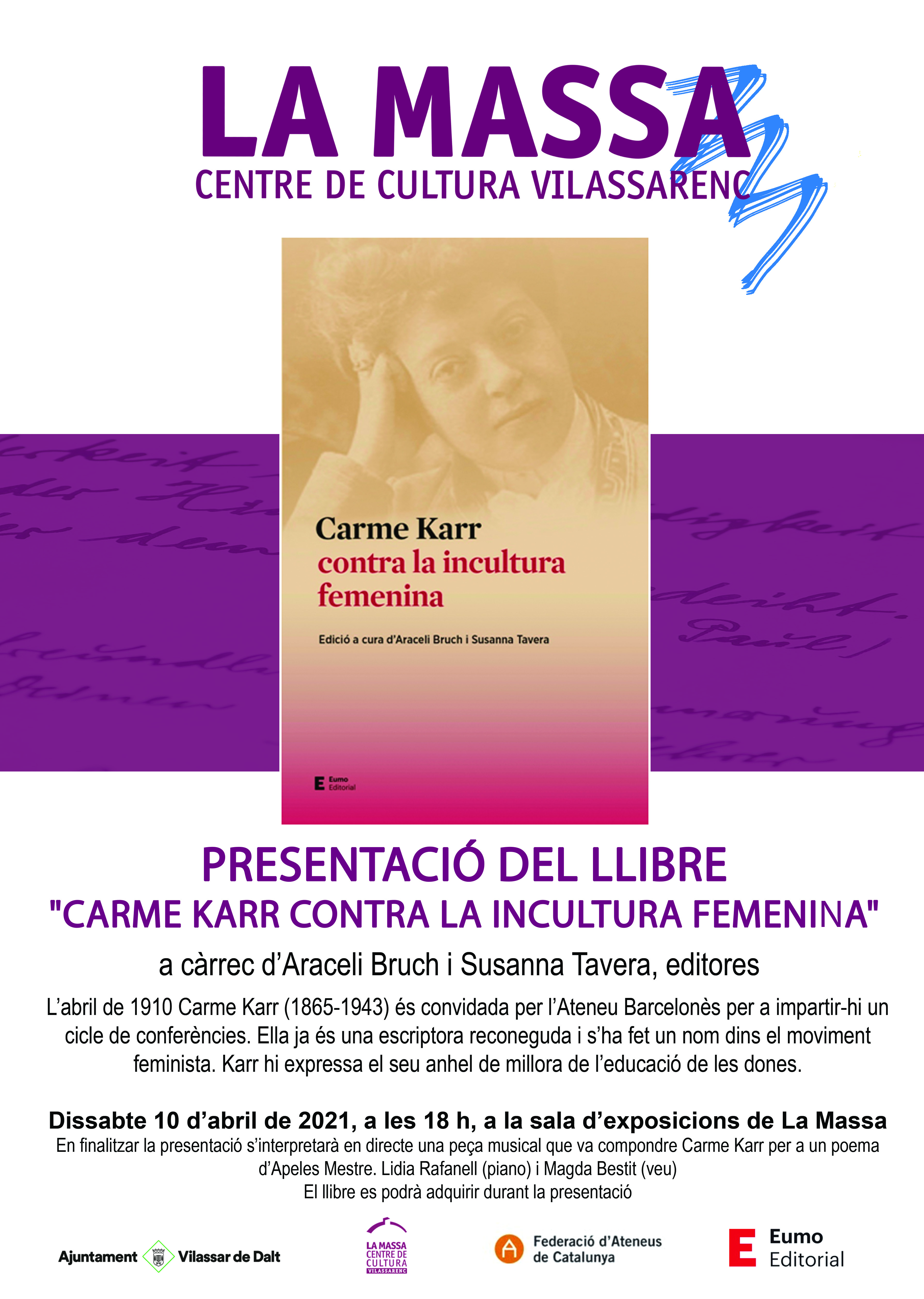 Presentaci&oacute; del llibre 'Carme Karr contra la incultura femenina'