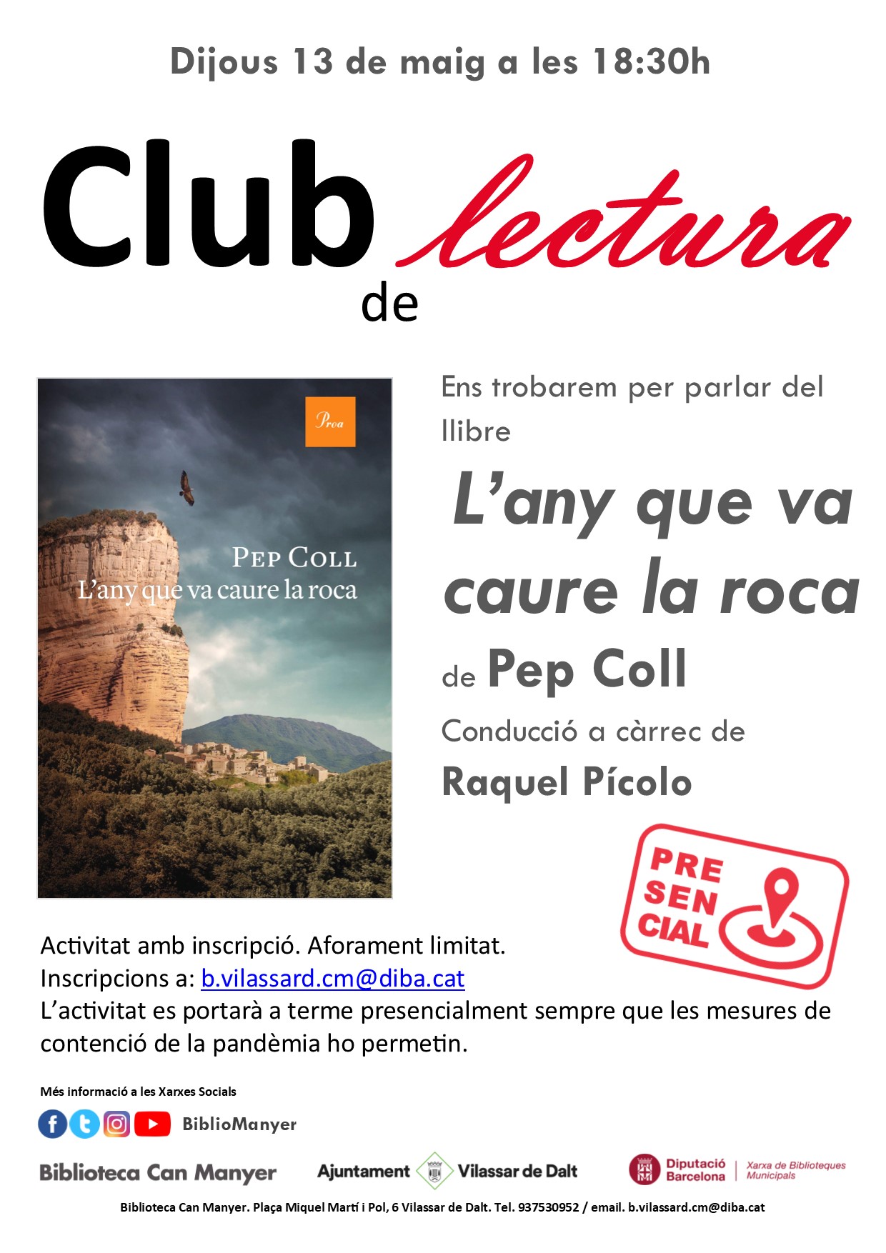 Club de lectura: L'any que va caure la roca
