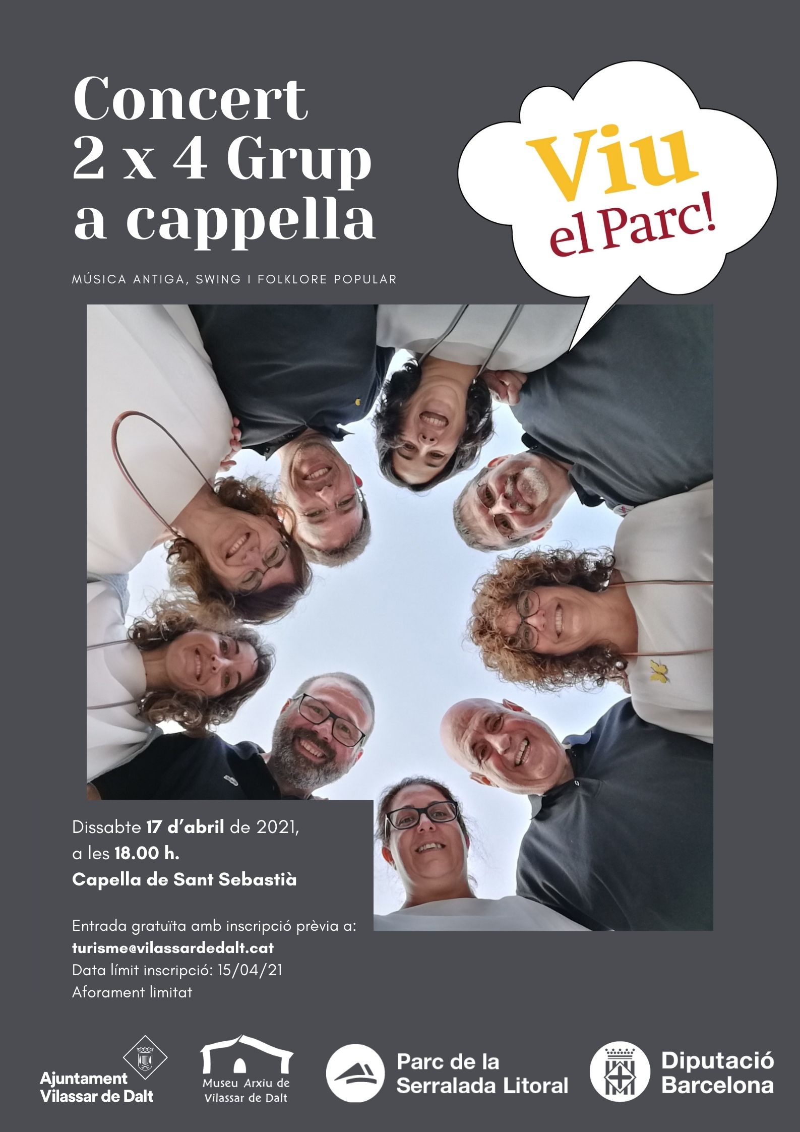 Concert 2x4 Grup a cappella. ENTRADES EXHAURIDES