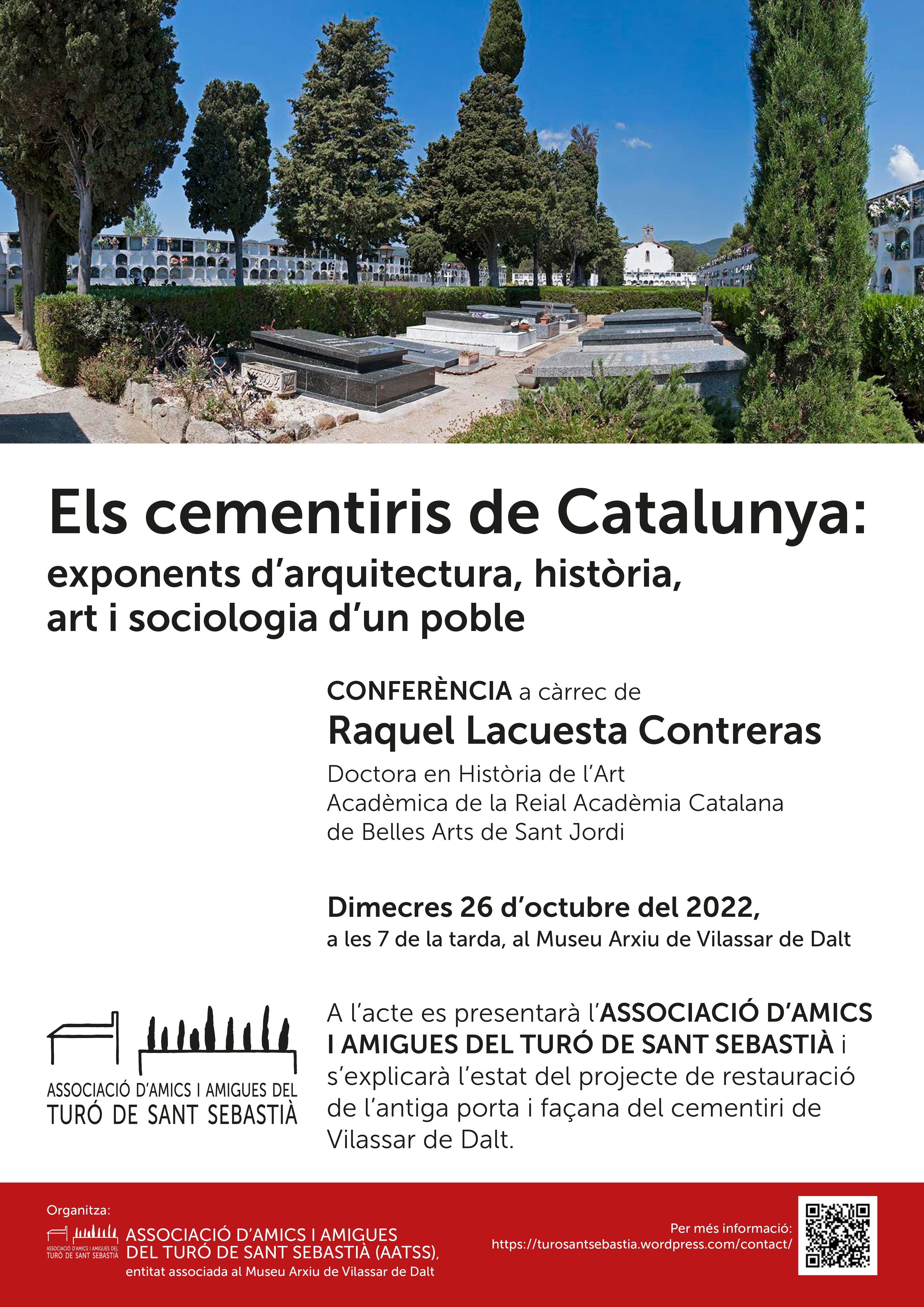 Confer&egrave;ncia: Els cementiris de Catalunya. Exponents d'arquitectura, hist&ograve;ria, art i sociologia d'un poble
