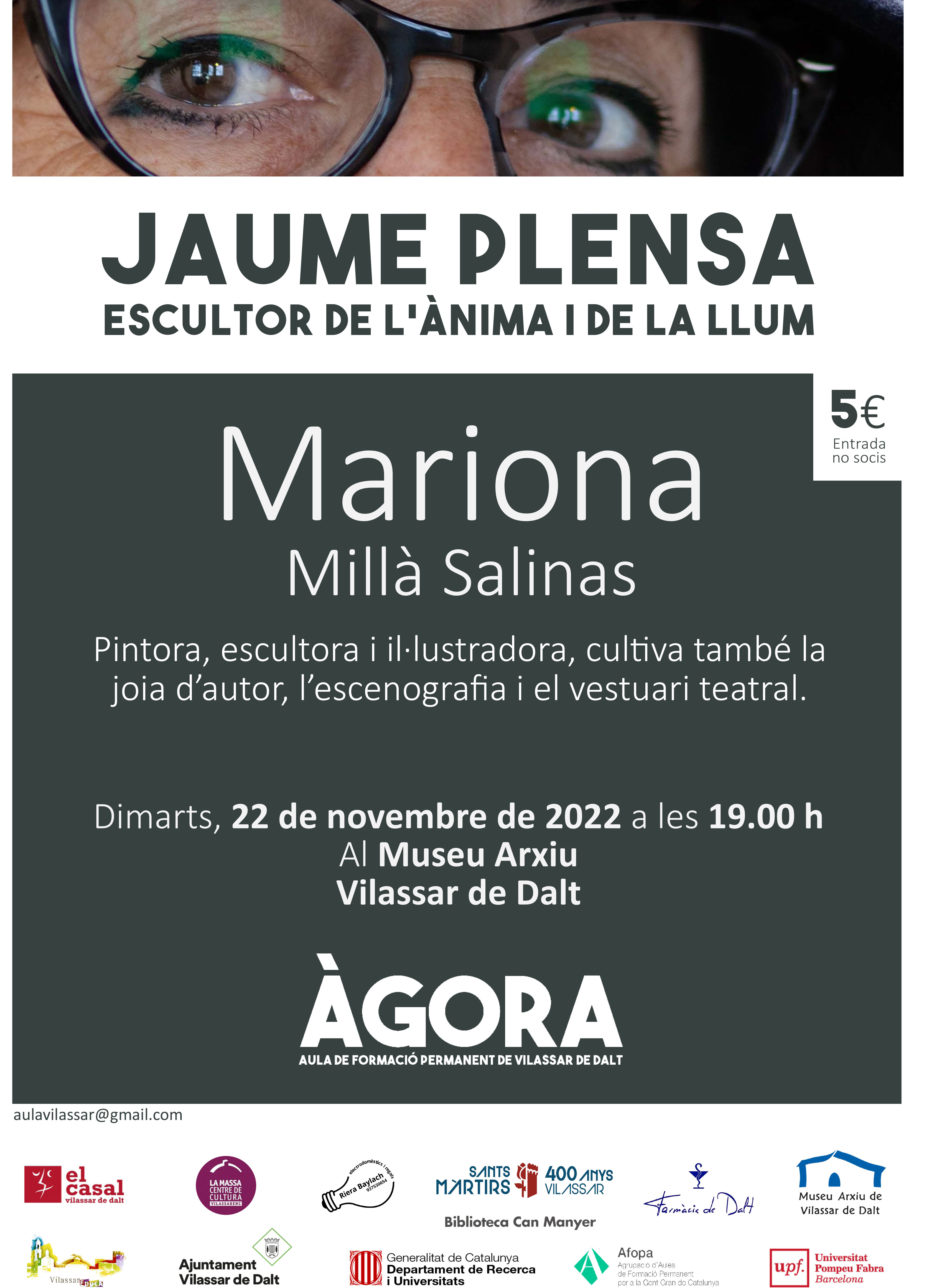 &Agrave;gora Vilassar: Jaume Plensa, escultor de l'&agrave;nima i de la llum