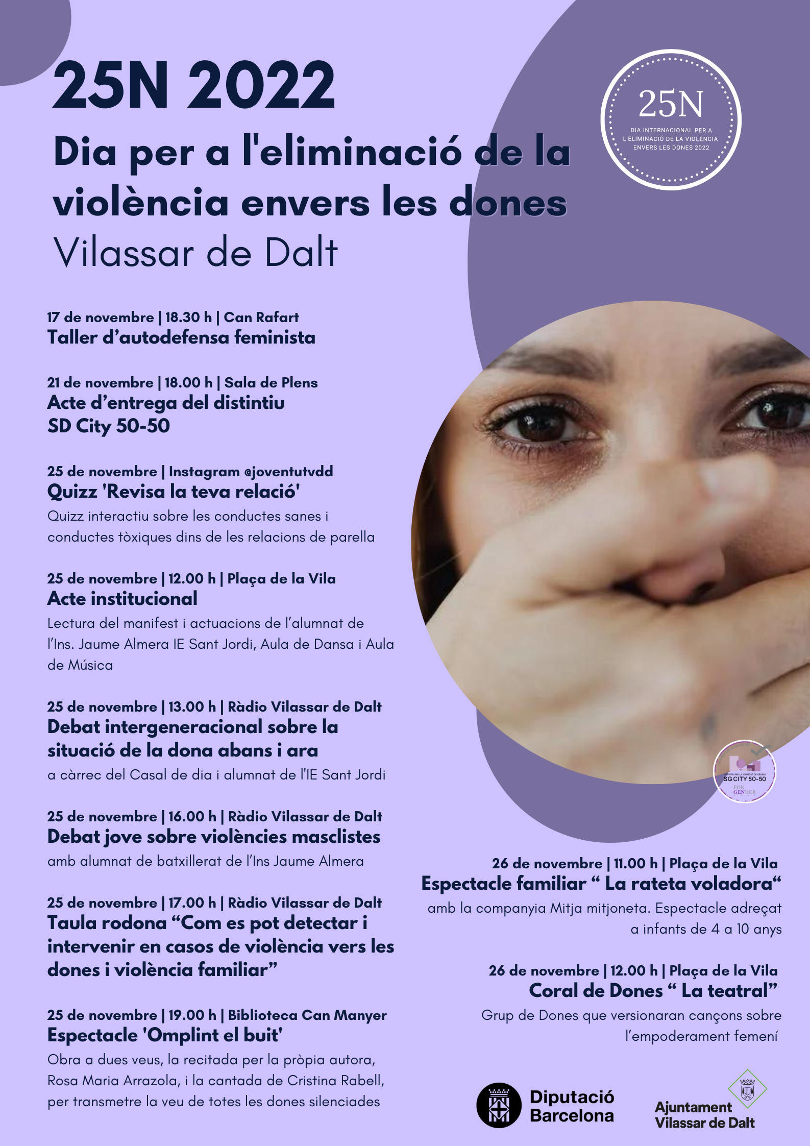 Una setmana d'activitats per dir NO a la violència masclista