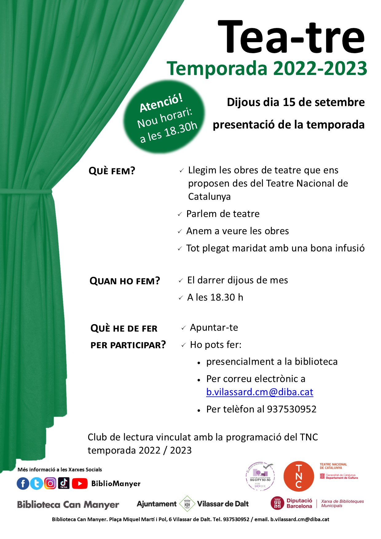 Tea-Tre 22-23. Presentaci&oacute; de la temporada