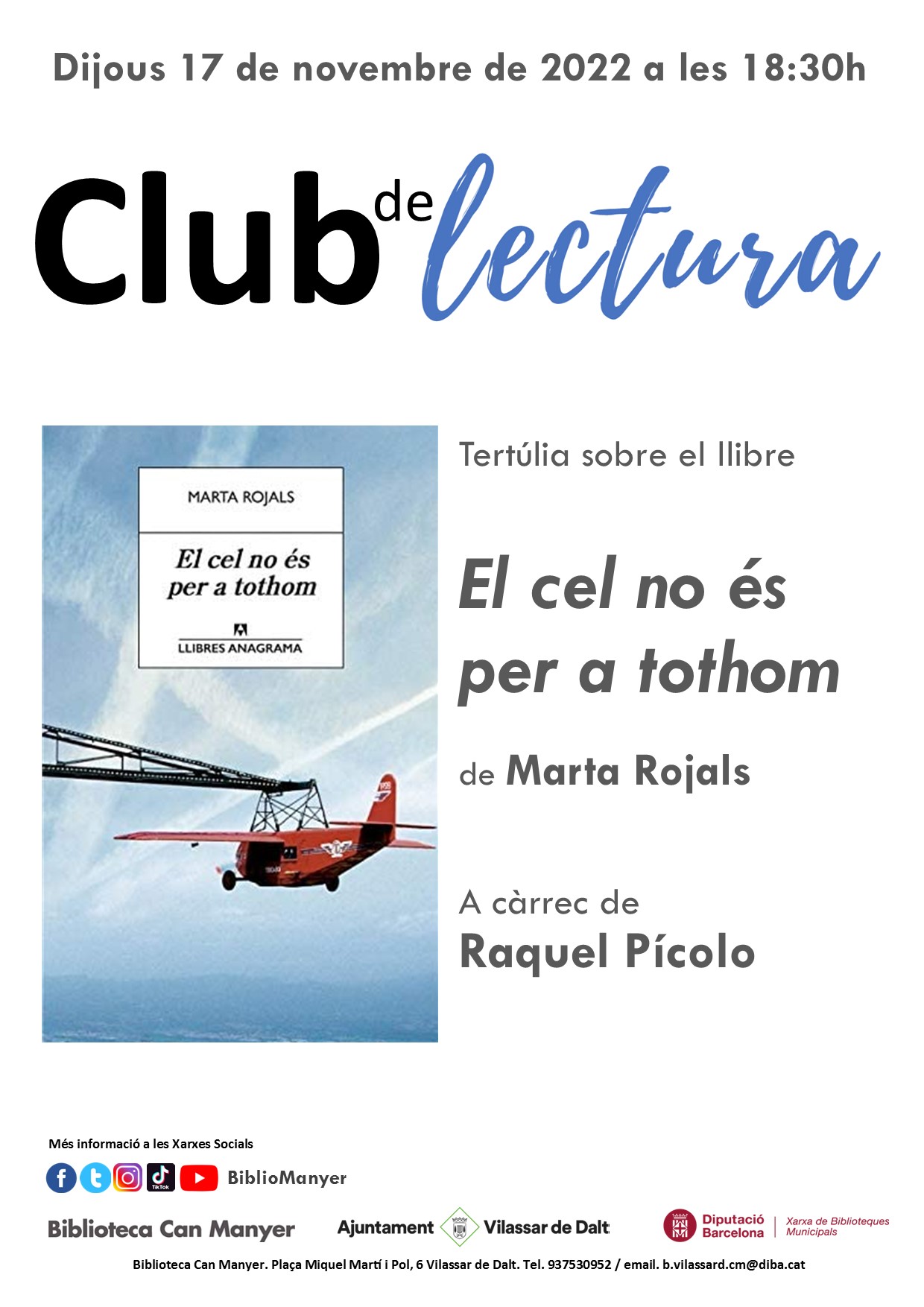 Club de lectura: El cel no &eacute;s per a tothom