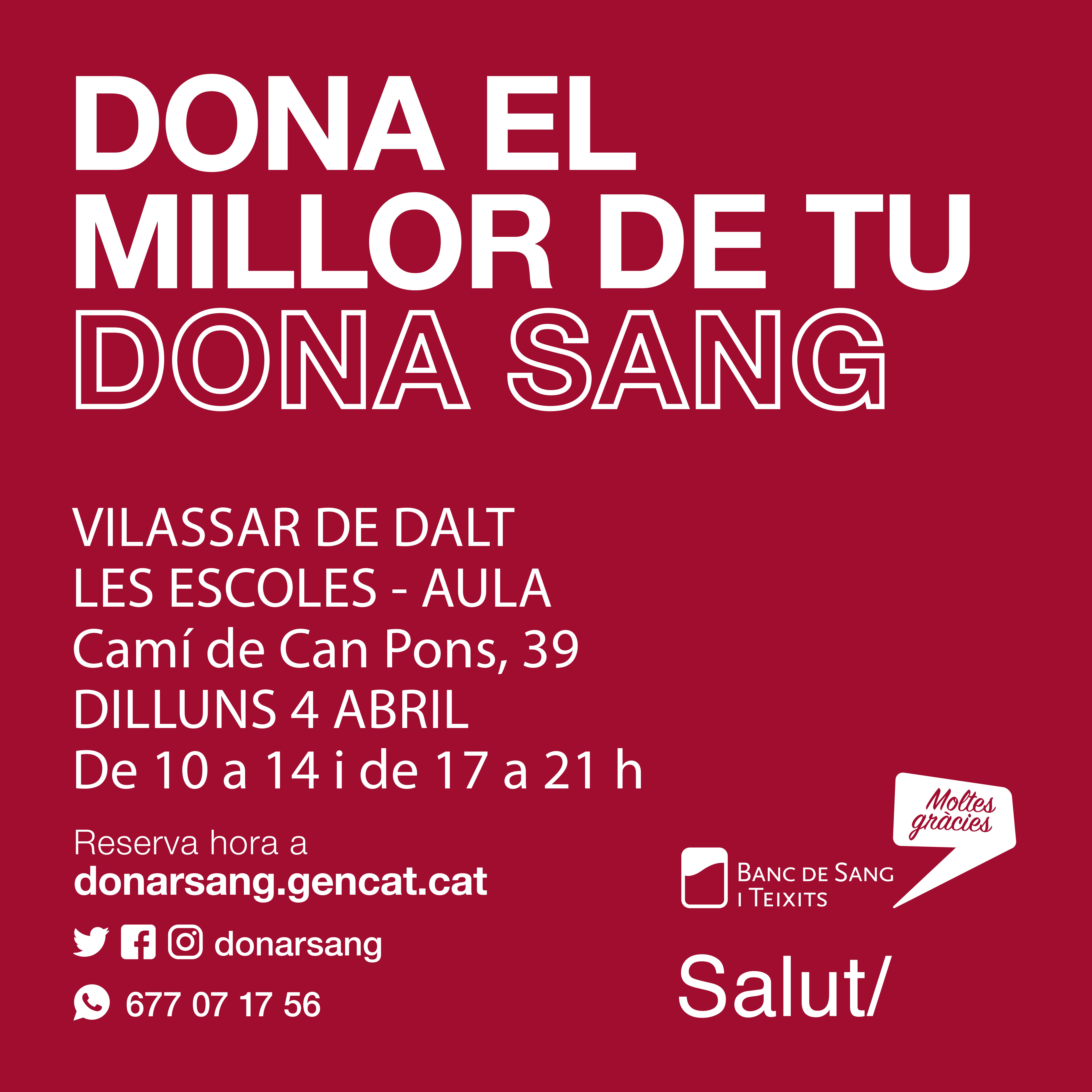 Jornada de donaci&oacute; de sang 