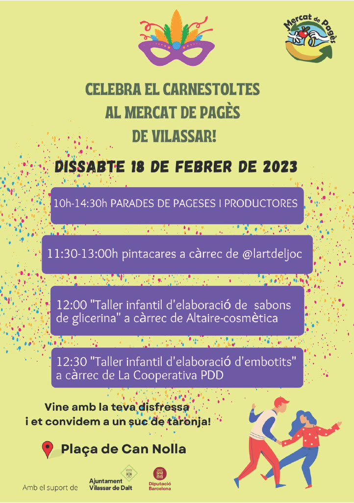 Festa de Carnaval al Mercat de pag&egrave;s