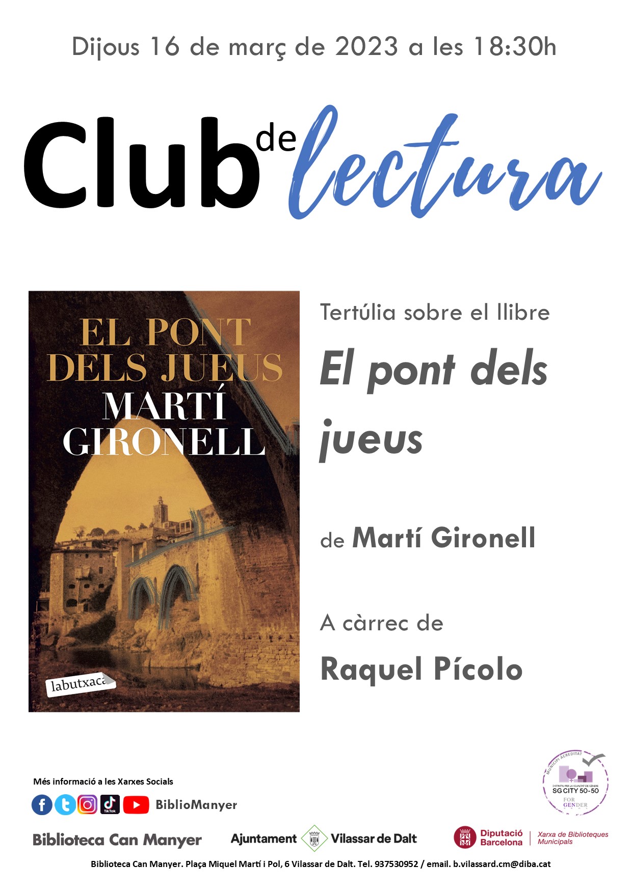 Club de lectura: 'El pont dels jueus'