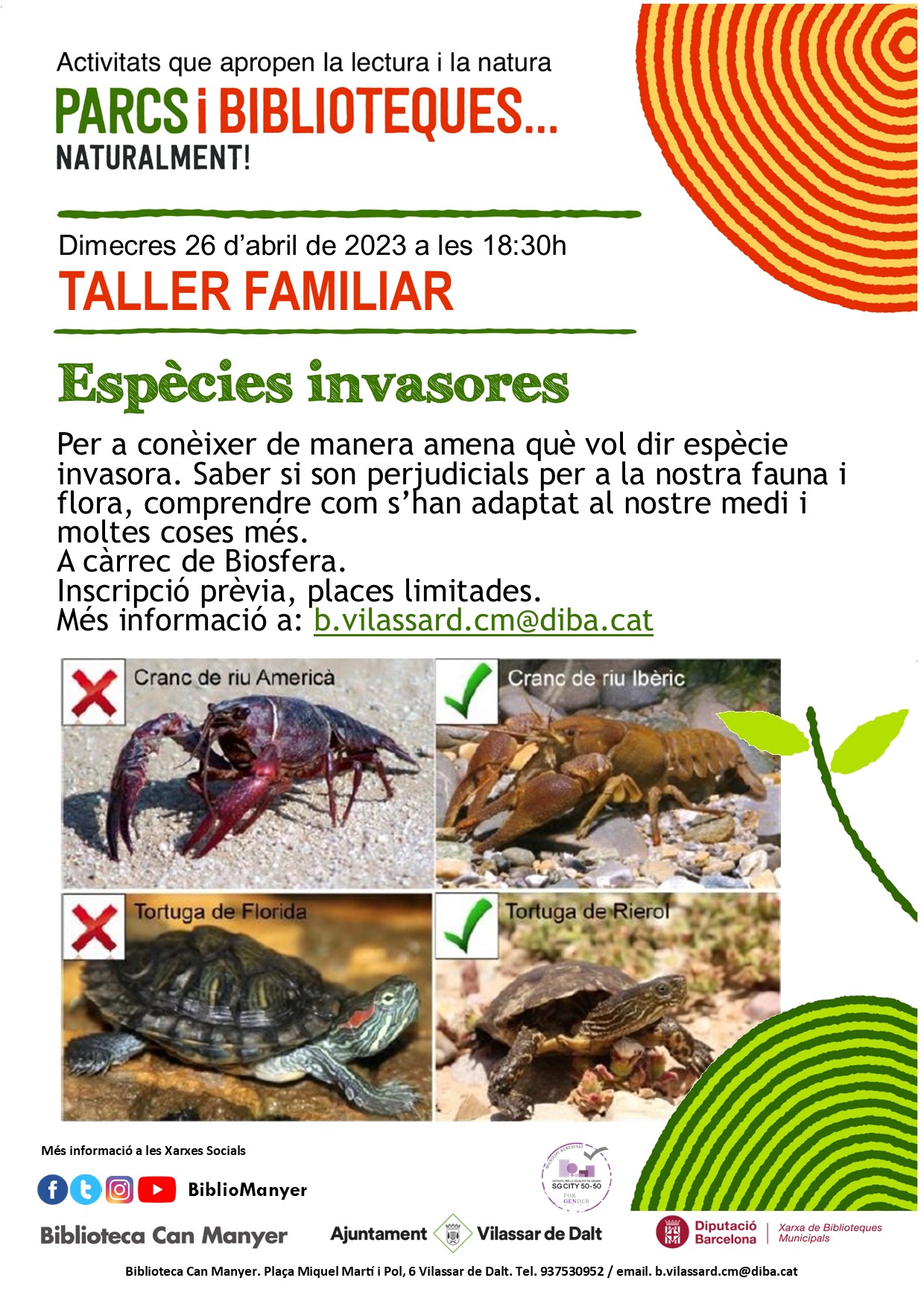 Taller familiar: Esp&egrave;cies invasores