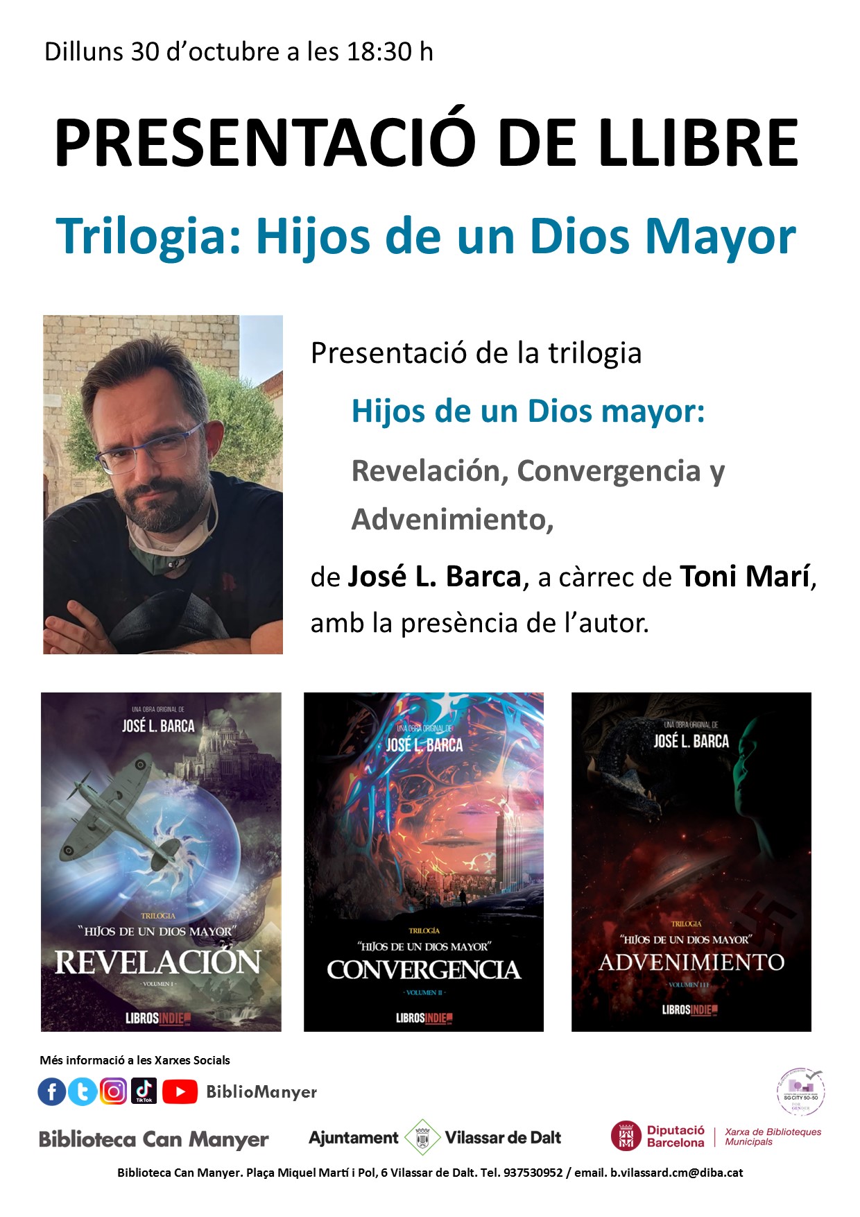 Presentació de la trilogia 'Hijos de un dios mayor'
