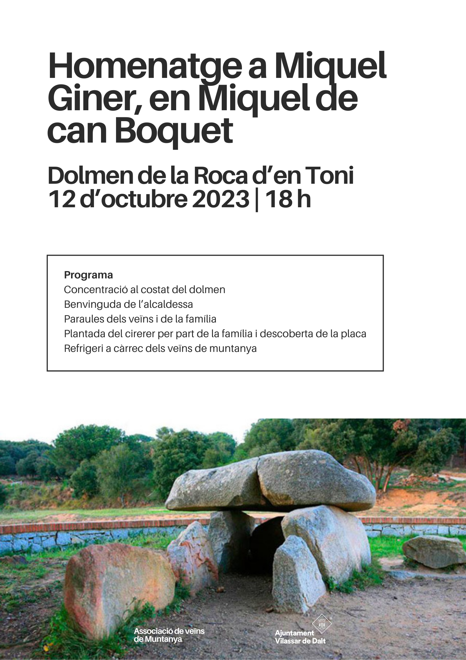 Homenatge a Miquel Giner, en Miquel de can Boquet