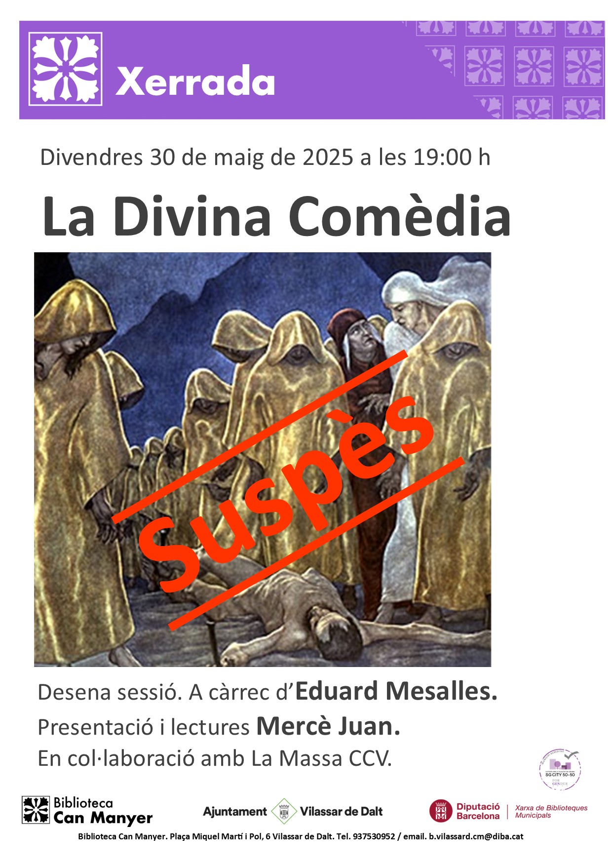 SUSPÈS! Xerrada 'La Divina Comèdia. X sessió'