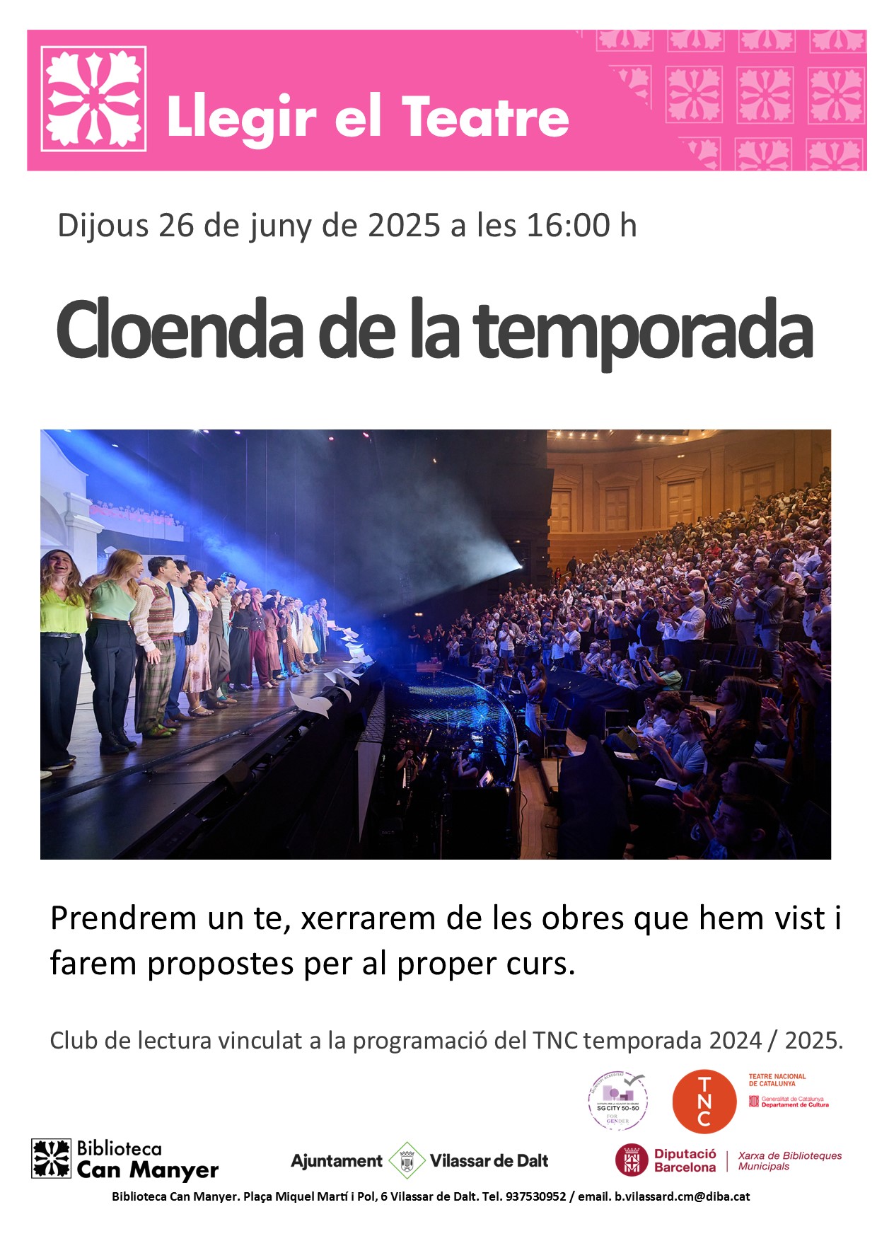 Tea-tre. Cloenda de la temporada