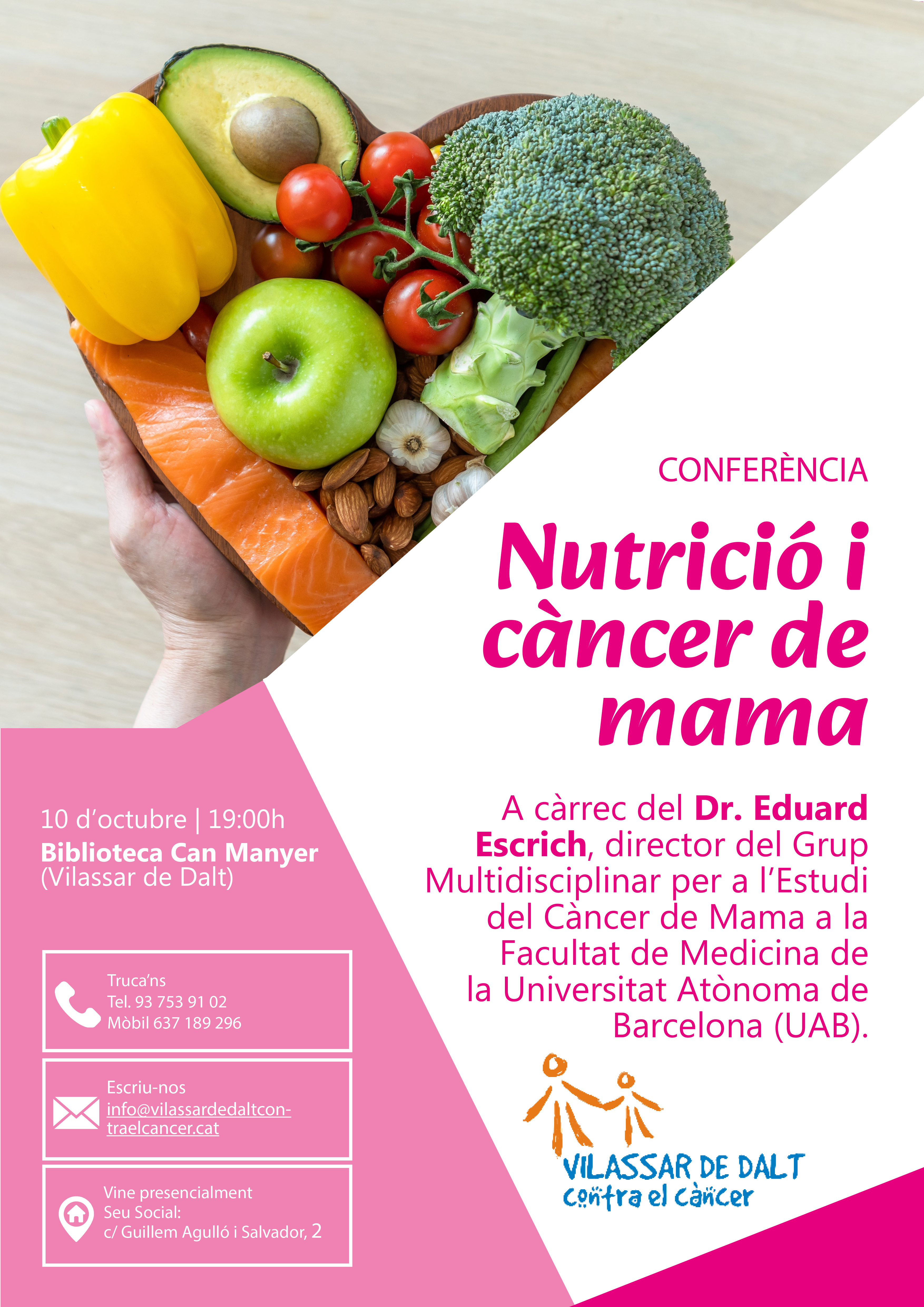 Conferència 'Nutrició i càncer de mama'