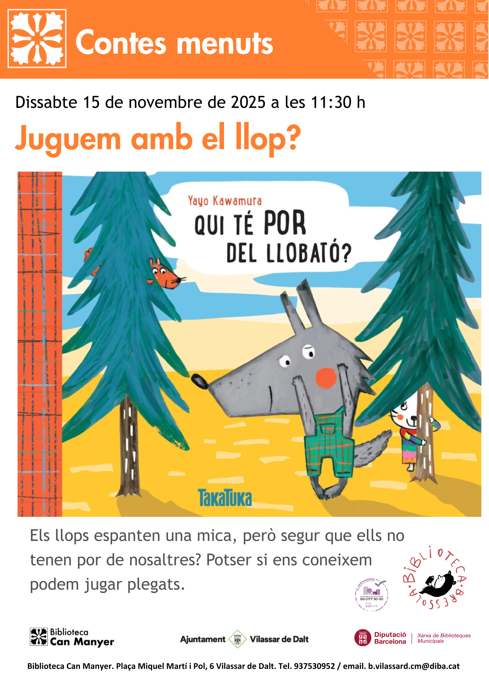 Contes menuts: 'Juguem amb el llop?'