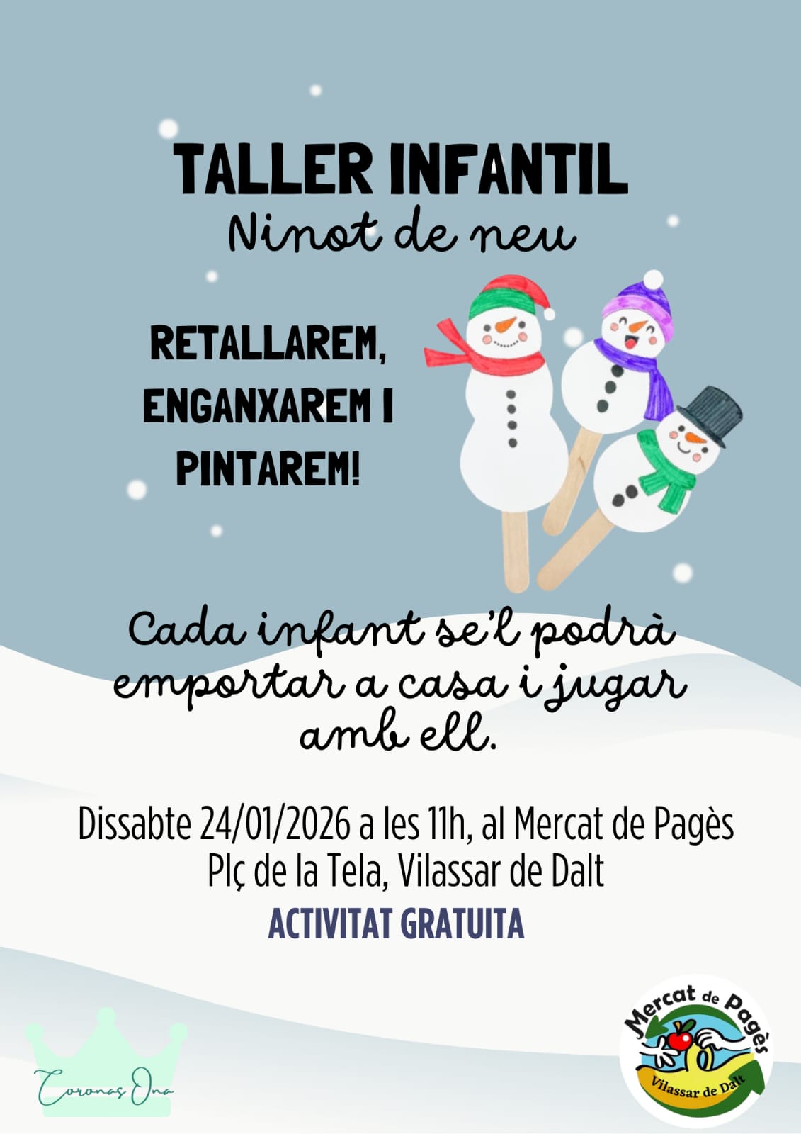 Taller infantil al Mercat de pag&egrave;s