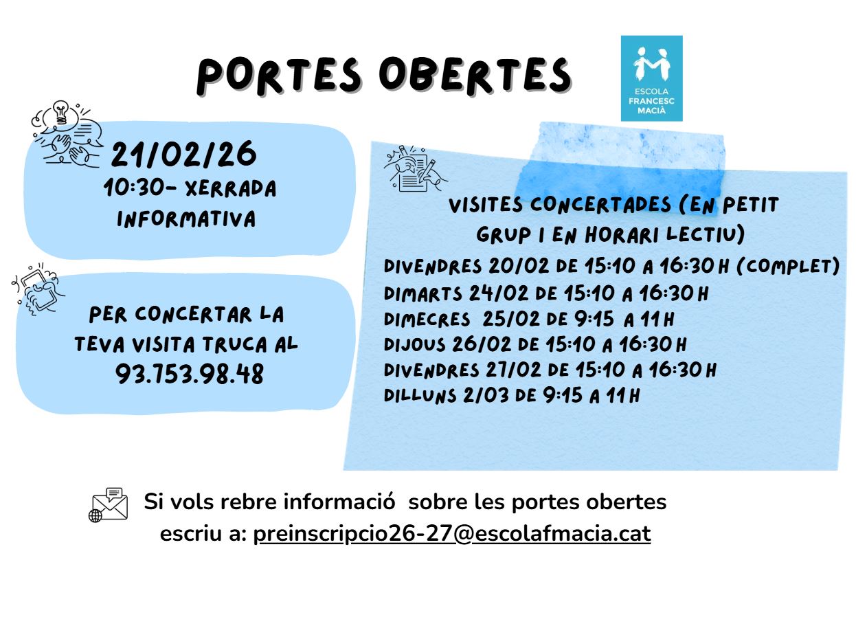 Portes obertes a l'Escola Francesc Macià