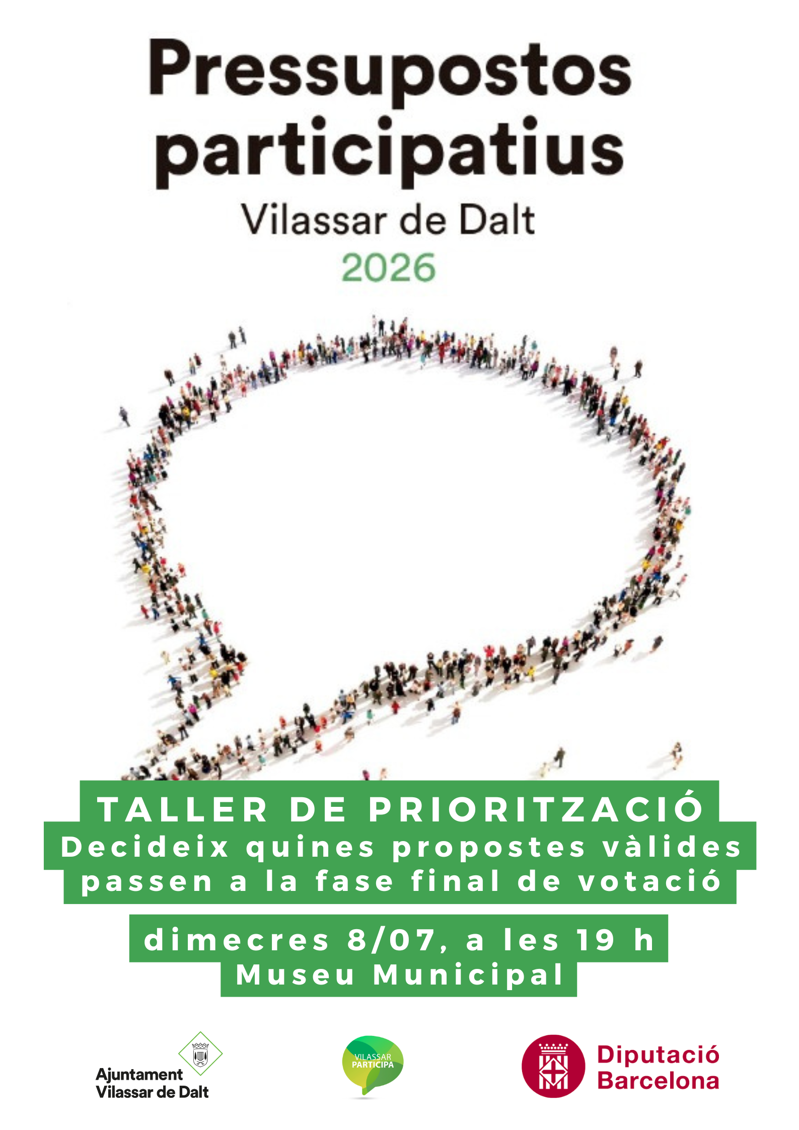 Pressupostos participatius 2026. Taller de priorització