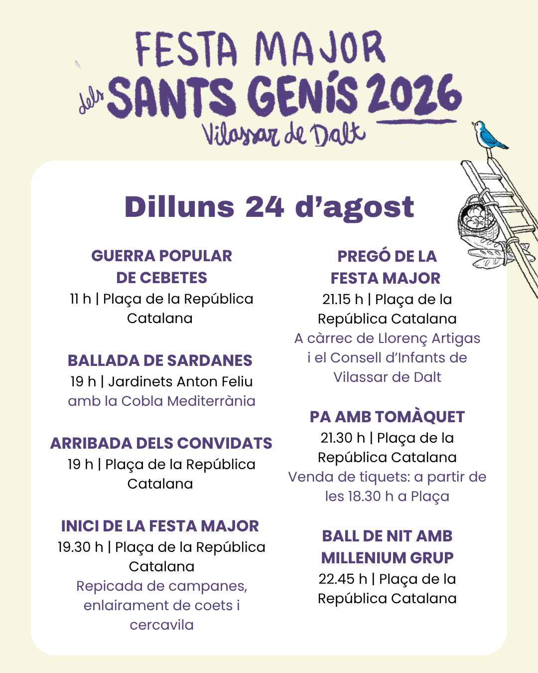 Sants Genís 26: dilluns 24 d'agost