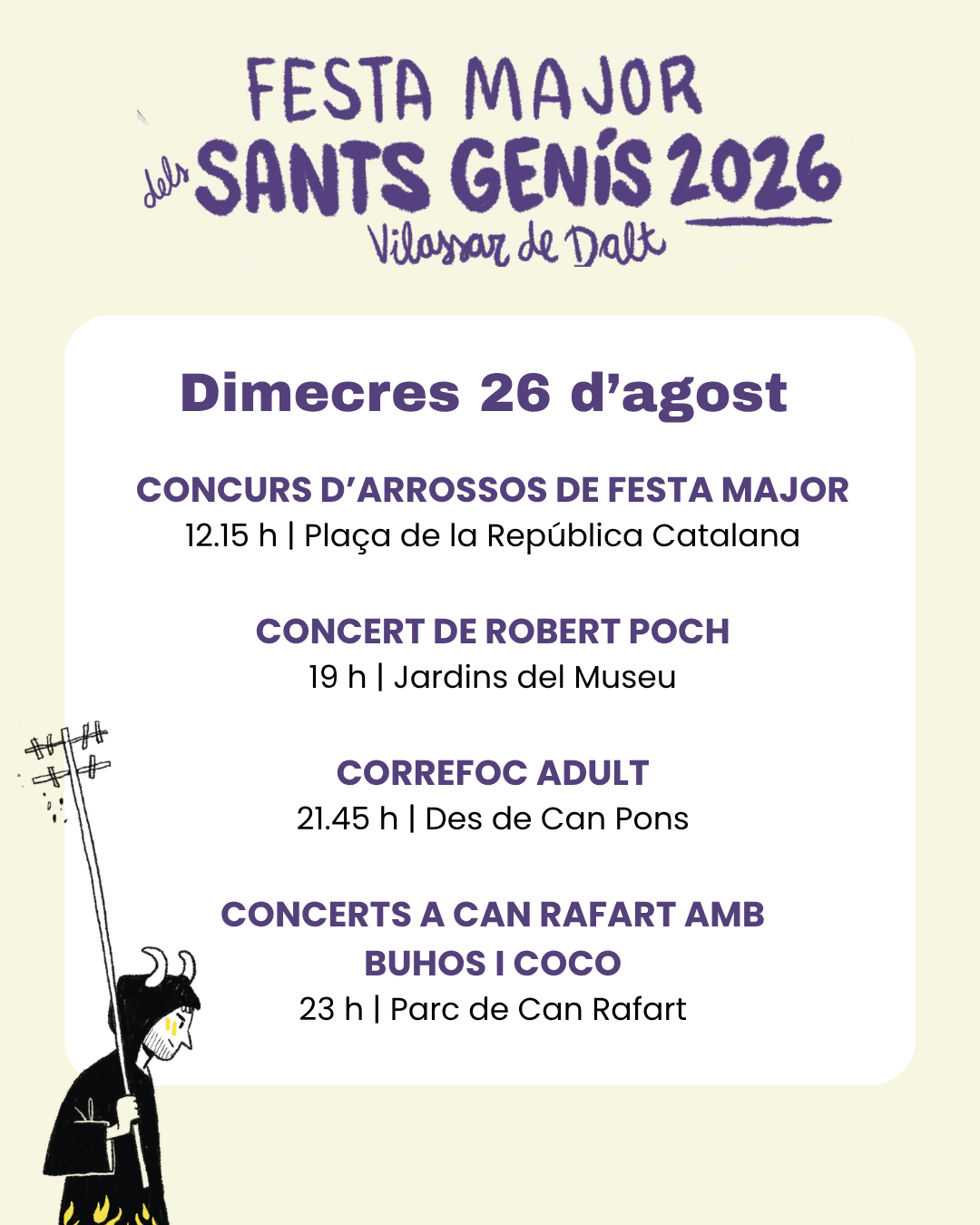 Sants Genís 26: dimecres 26 d'agost