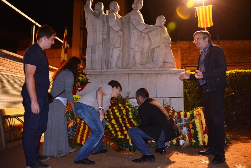 Commemoració de la Diada a Vilassar - ofrena