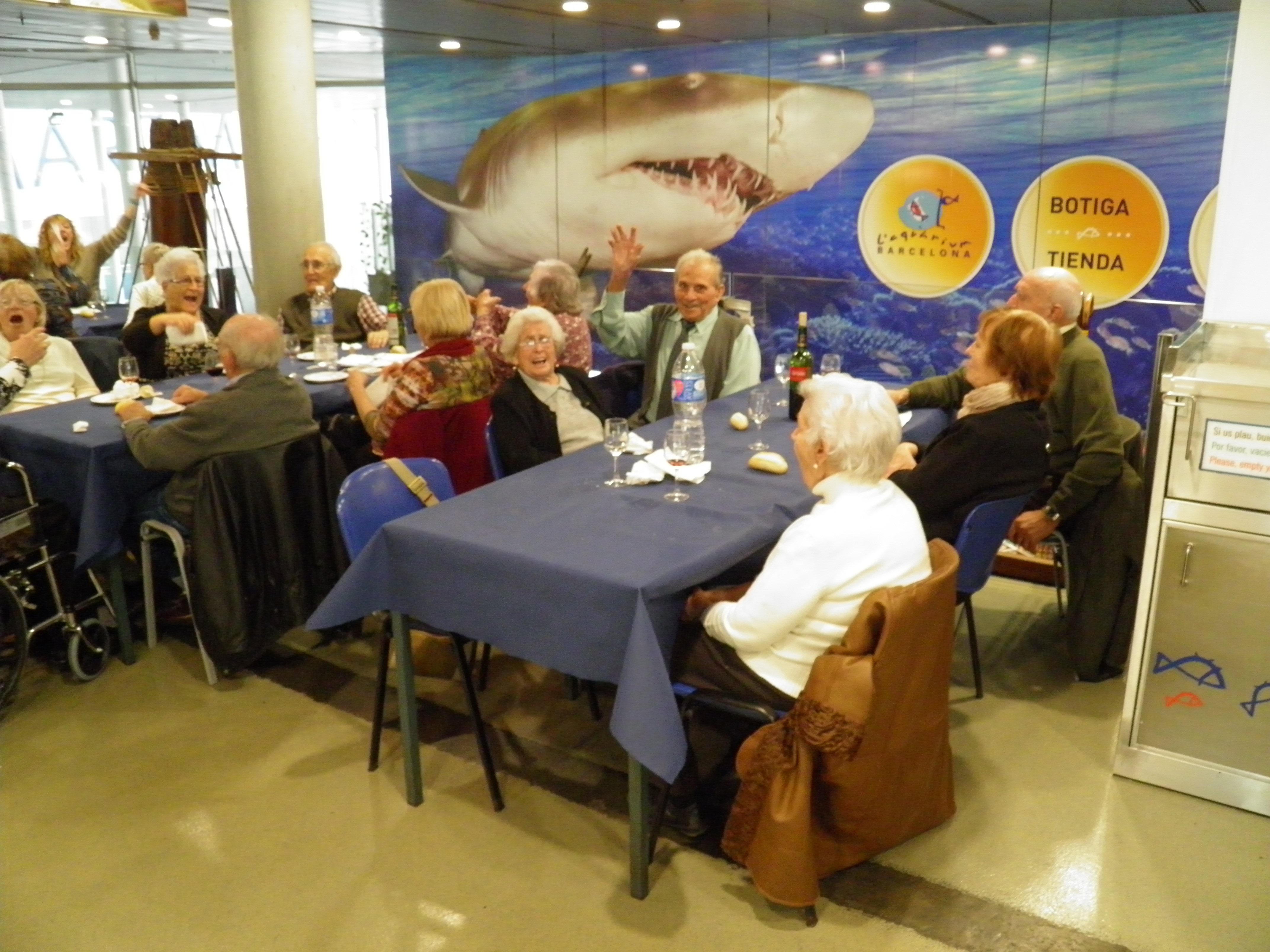 Gent gran a l'Aquàrium de Barcelona