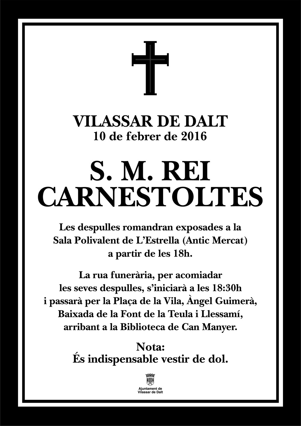 enterrament carnestoltes