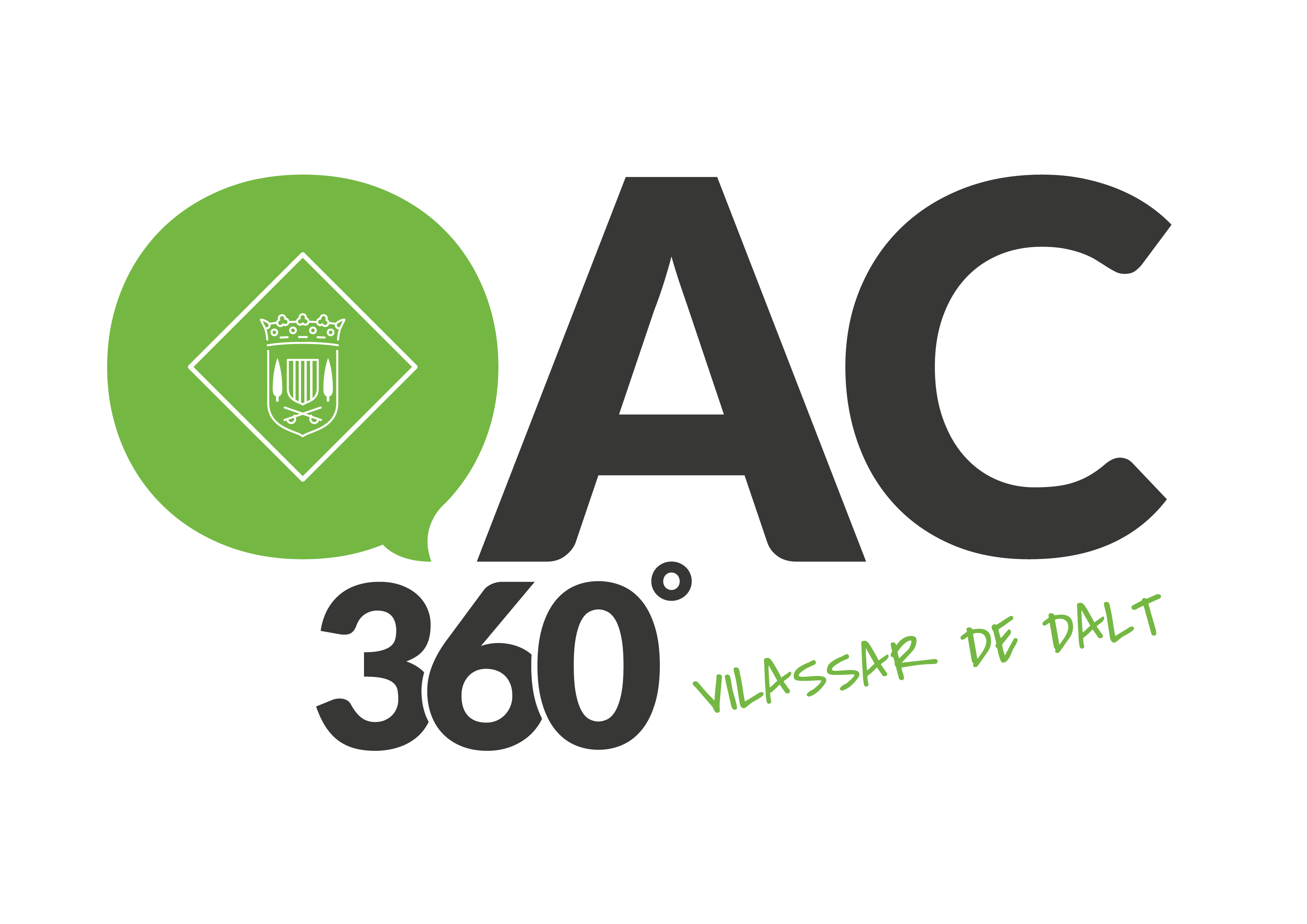 logo OAC 360 negre i verd