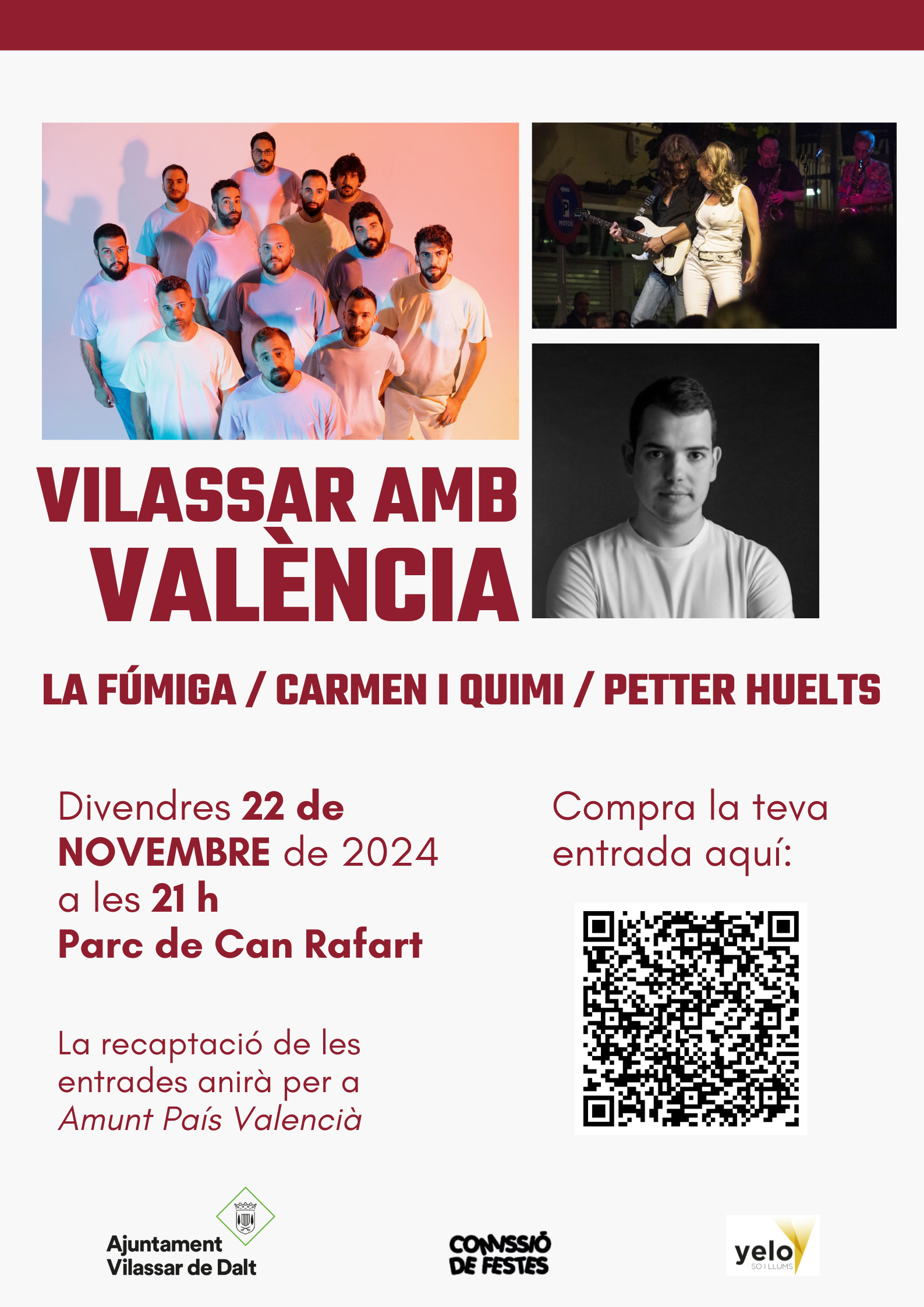 La Fúmiga, cap de cartell del concert solidari en el marc de la campanya Amunt País Valencià! 