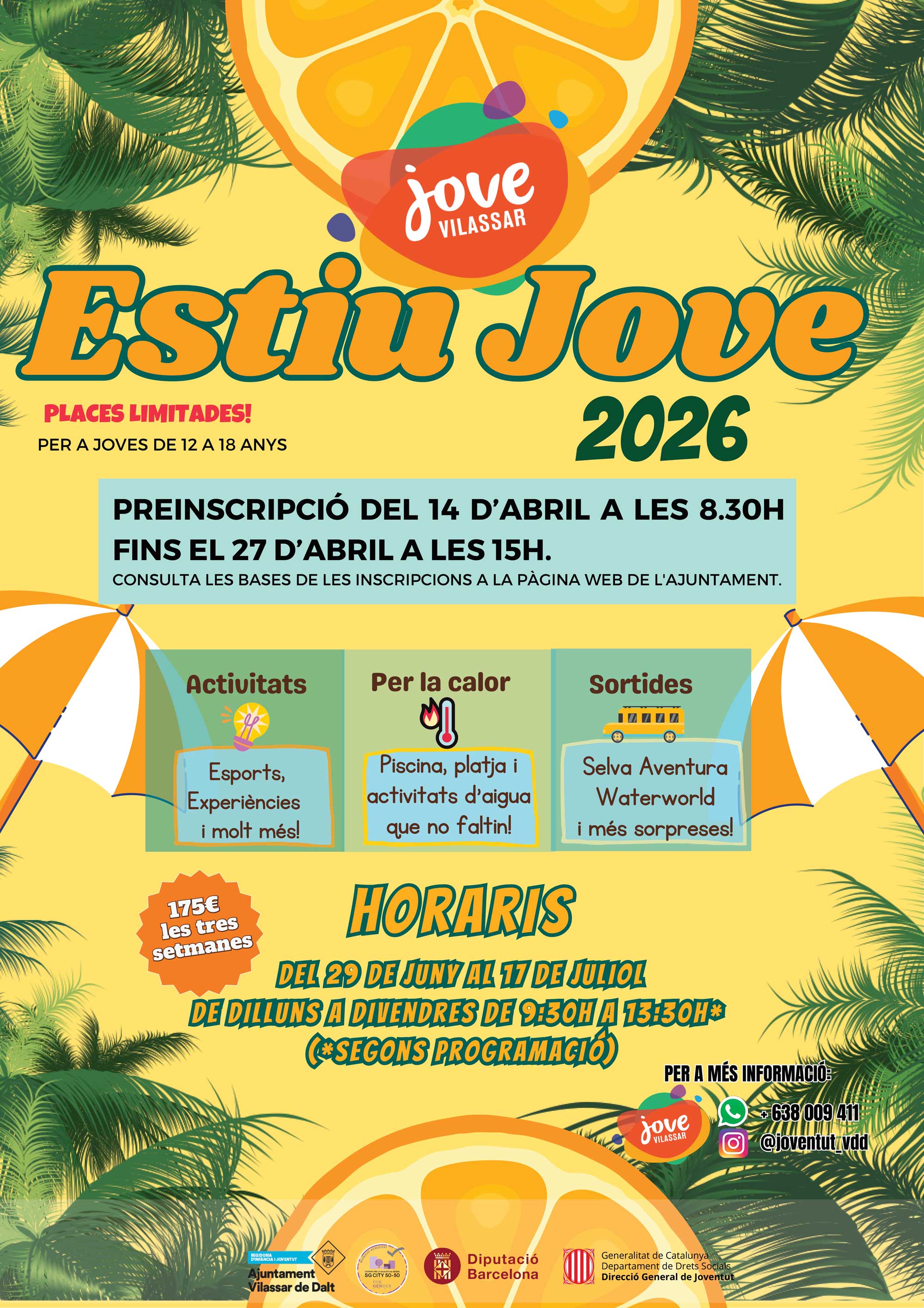 El 14 d'abril comen&ccedil;a la preinscripci&oacute; per a  l'Estiu Jove 2026